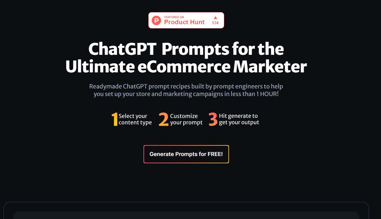 eCommerce ChatGPT prompts